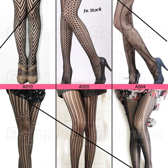 Strange Little Girls Fashion Accessories - Ladies Black Foxtail Tights